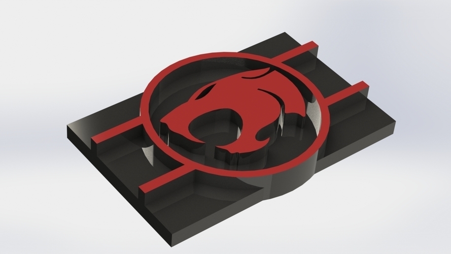 Thundercats Logo Plaque Rectangle 3D Print 171369