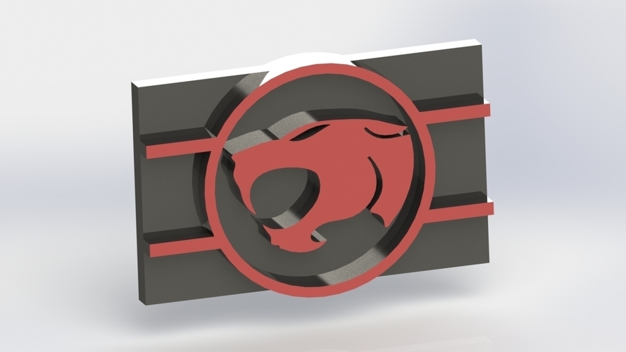Thundercats Logo Plaque Rectangle 3D Print 171370