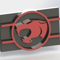 Small Thundercats Logo Plaque Rectangle 3D Printing 171370