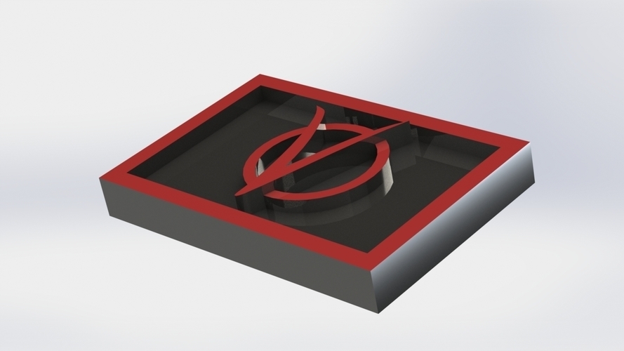 V for Vendetta Logo Plaque Rectangle 3D Print 171373