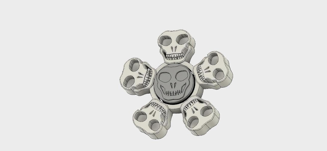 Spooky skull fidget spinner 3D Print 171383