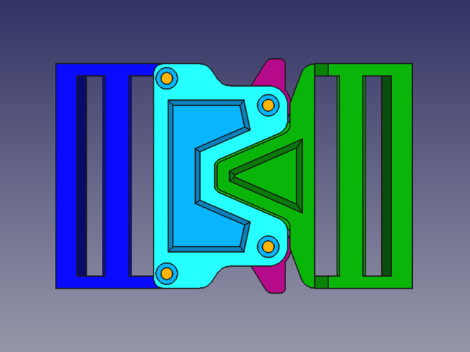  Quick Release Belt Buckle - Caiman v2.0 3D Print 171844