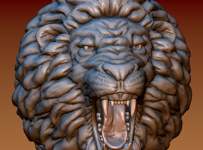 Lion head 3D Print 172042
