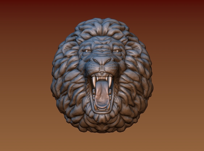 Lion head 3D Print 172043