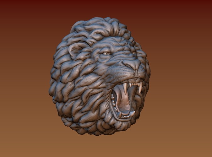 Lion head 3D Print 172044