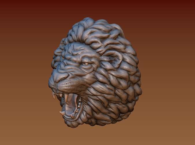 Lion head 3D Print 172045