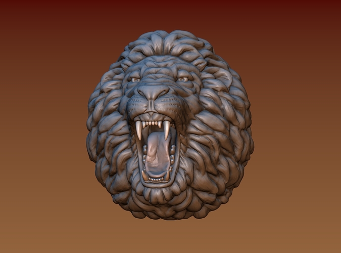 Lion head 3D Print 172046