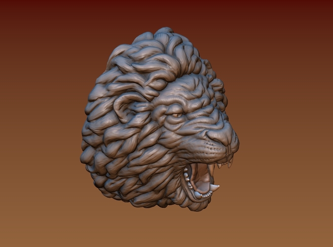 Lion head 3D Print 172047