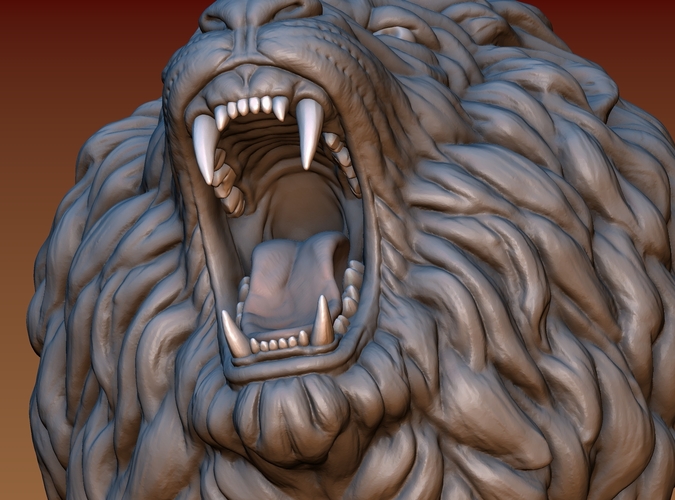 Lion head 3D Print 172052