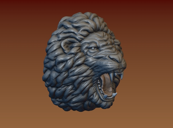 Lion head 3D Print 172060