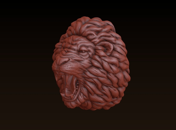 Lion head 3D Print 172062