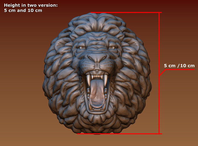 Lion head 3D Print 172064
