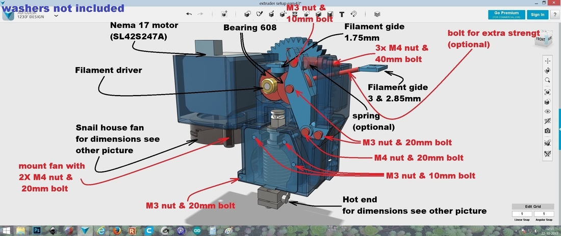 Easy exchange filament extruder  3D Print 172102