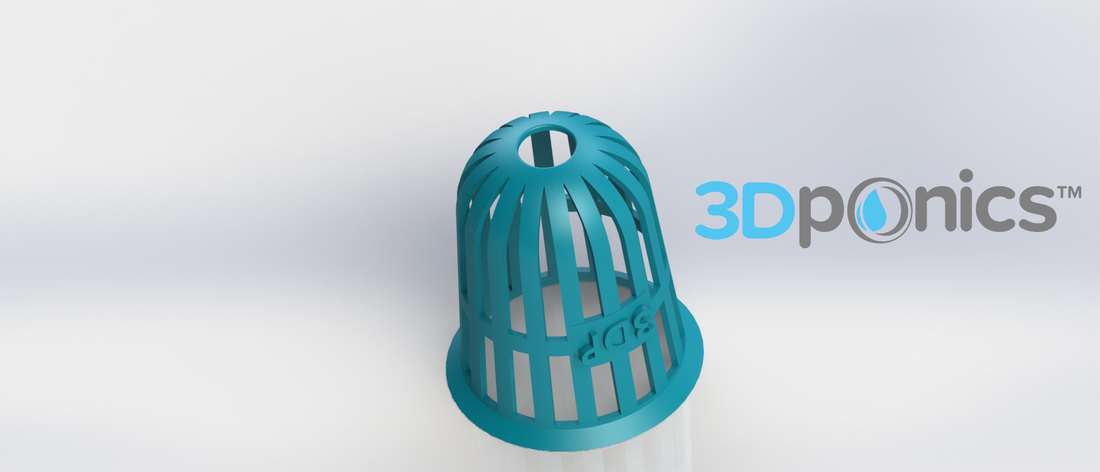 Planter (Round) - 3Dponics Non-Circulating Hydroponics 3D Print 17231