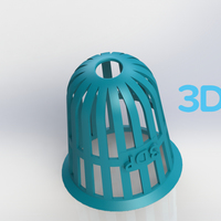 Planter (Round) - 3Dponics Non-Circulating Hydroponics - Thumbnail 3