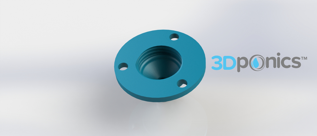 Drip Nozzle 3/4 inch, 3 hole - 3Dponics Drip Hydroponics 3D Print 17237