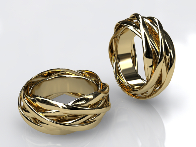Knots Ring 3D Print 17296