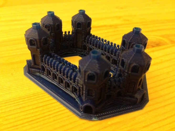 Six Tower Castle 3D Print 17387