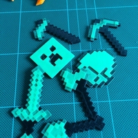 Minecraft tools, diamond & creeper - Thumbnail 3