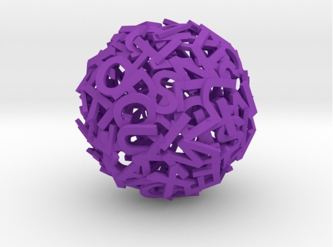 Acupuncture Stress Ball: Alphabet/Typography 3D Print 17414