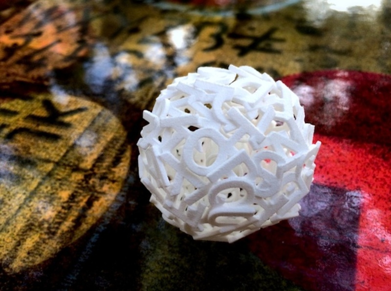 Acupuncture Stress Ball: Alphabet/Typography