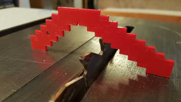 Bench saw blade height gauge