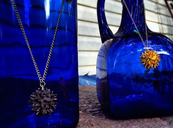 Sweetgum Tree Seed Pendant: Necklace/Earring