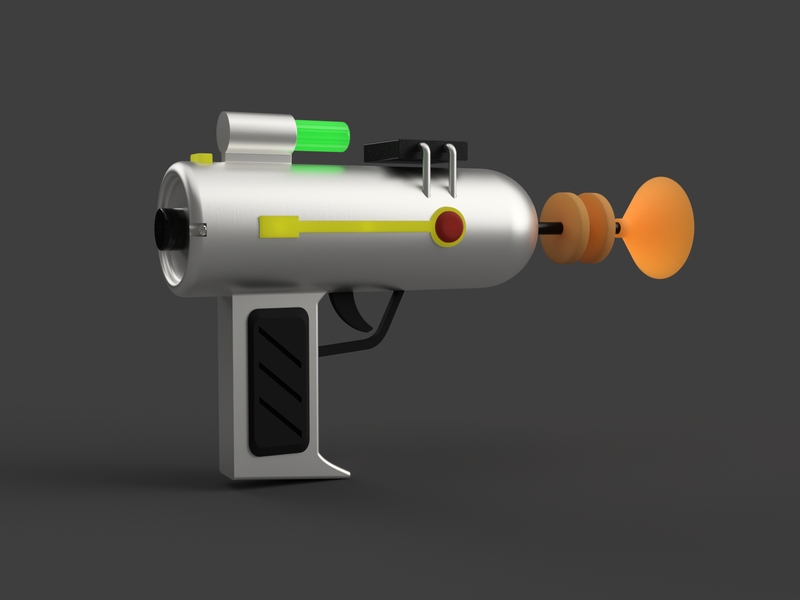 LASER GUN FROM RICK AND MORTY CARTOON