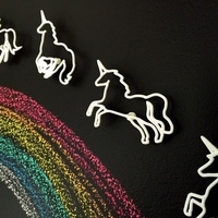 Unicorns: Wire Wall Art - Thumbnail 2