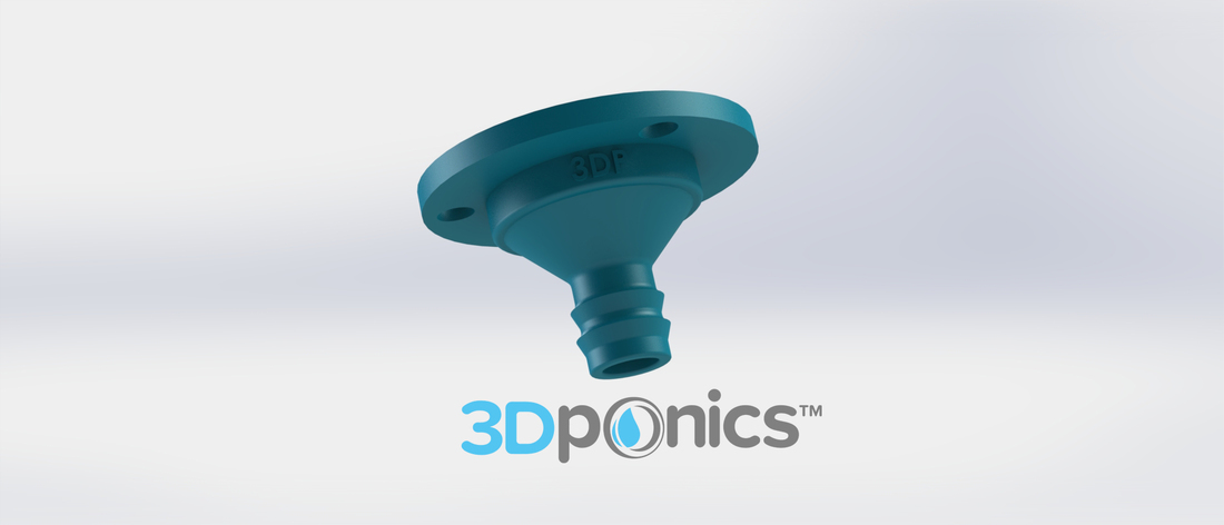 Drip Nozzle 3/4 inch, 4 hole - 3Dponics Drip Hydroponics 3D Print 17461