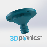Small Drip Nozzle 3/4 inch, 4 hole - 3Dponics Drip Hydroponics 3D Printing 17461