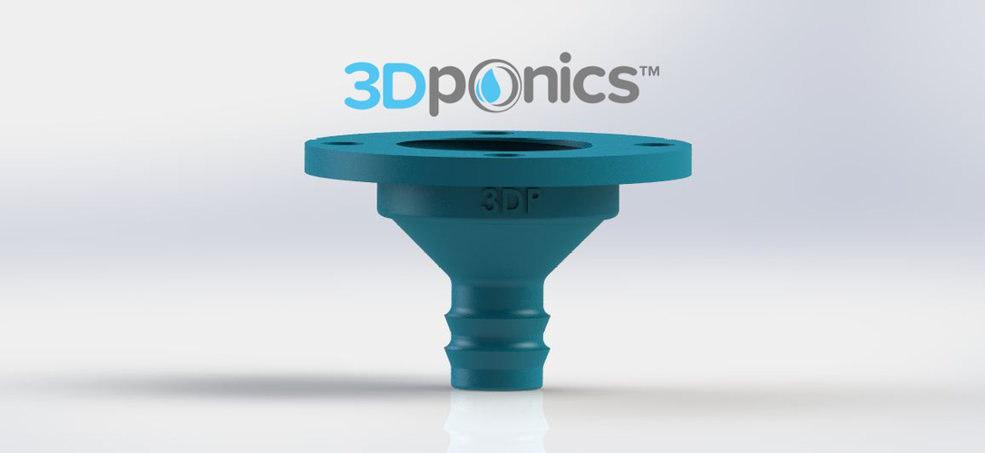 Drip Nozzle 3/4 inch, 4 hole - 3Dponics Drip Hydroponics 3D Print 17462