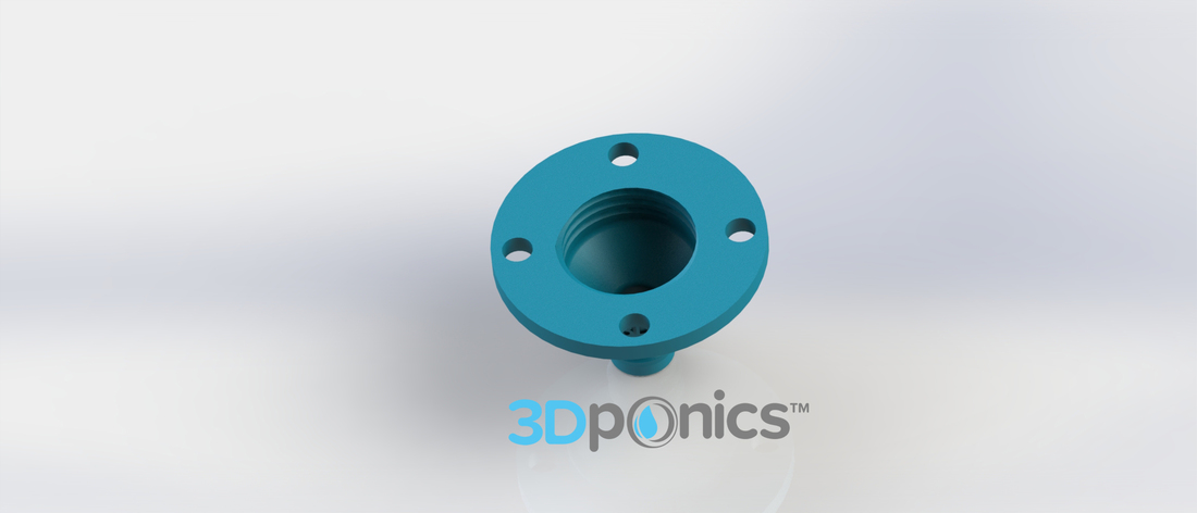 Drip Nozzle 3/4 inch, 4 hole - 3Dponics Drip Hydroponics 3D Print 17463