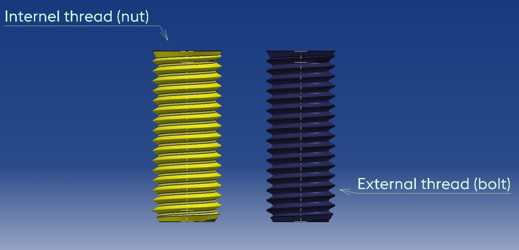 Metric screw threads ISO 724 3D Print 174824