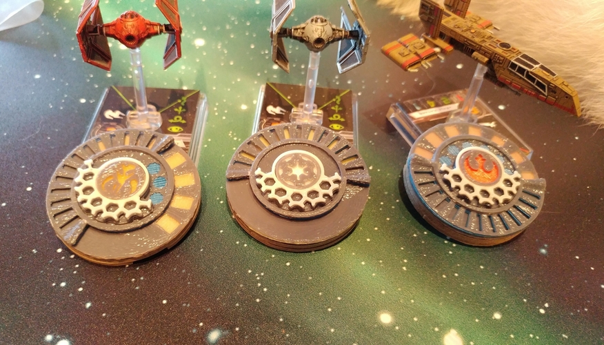 X Wing Miniature Game Damage Dials 3D Print 174954