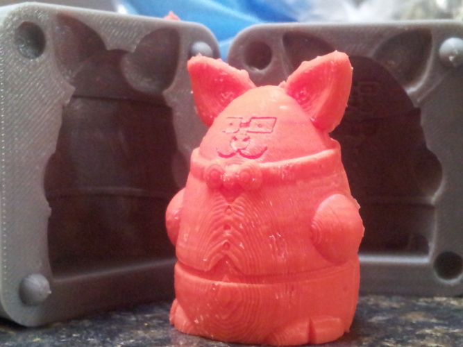 Squigglepeeps: Pigdexter Mold 3D Print 17531