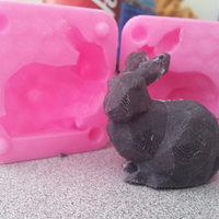 Small Stanford Bunny Mold 3D Printing 17545