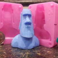 Small Moai Mold 3D Printing 17547