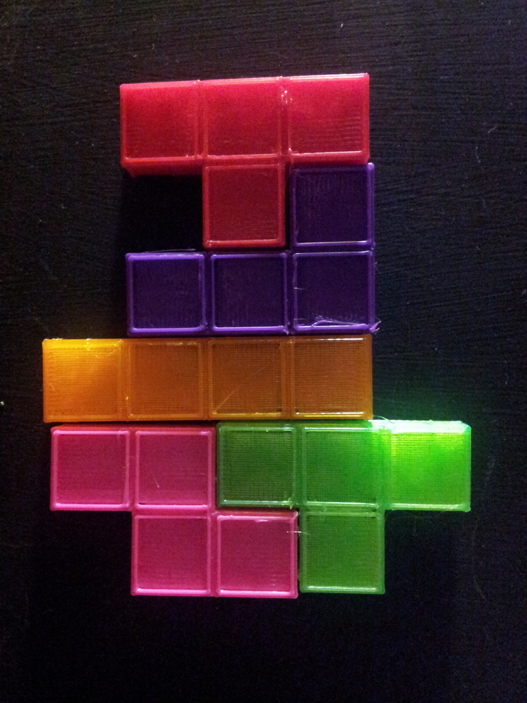 3d Printed Magnetic Tetris Pieces By Dan Steele Pinshape