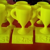 Small 1st, 2nd, and 3rd place trophies with Fleur de Lis 3D Printing 17576