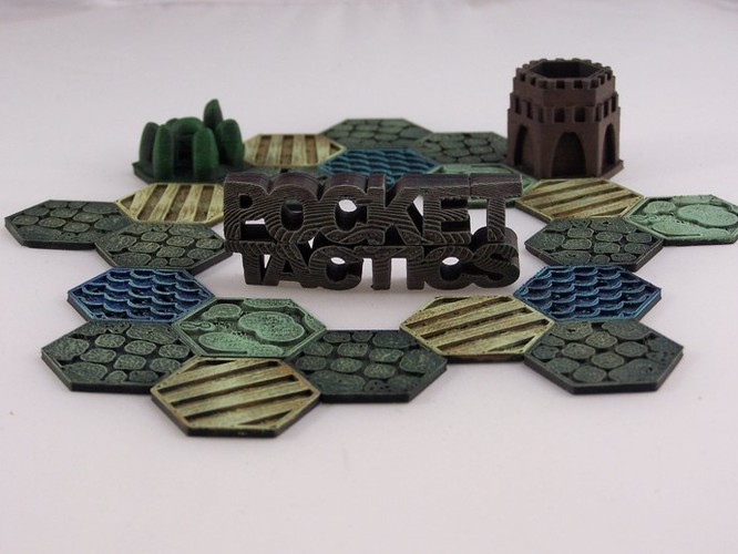 Pocket-Tactics Logo 3D Print 1758