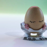 Small The Egg Family: Egg Sister 3D Printing 17600