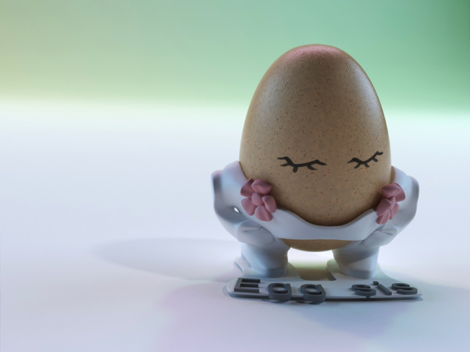 The Egg Family: all four 3D Print 17608