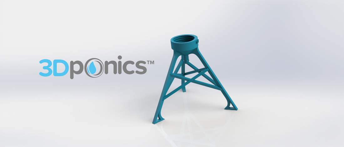 Bottle Stand - 3Dponics Non-Circulating Hydroponics 3D Print 17620