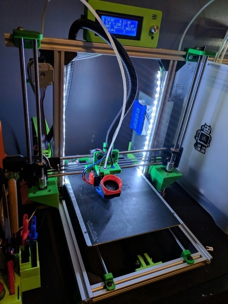 Hictop Prusa i3 3DP08 acrylic convertion to 2020 extrusion frame