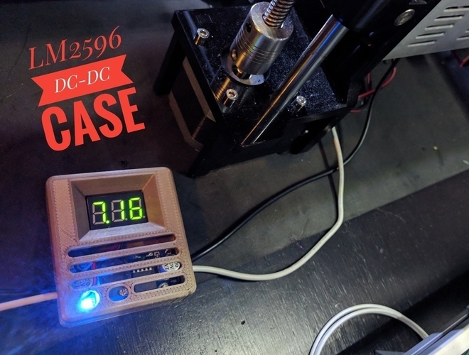 LM2596 DC-DC with Digital Volmeter Case 3D Print 176385