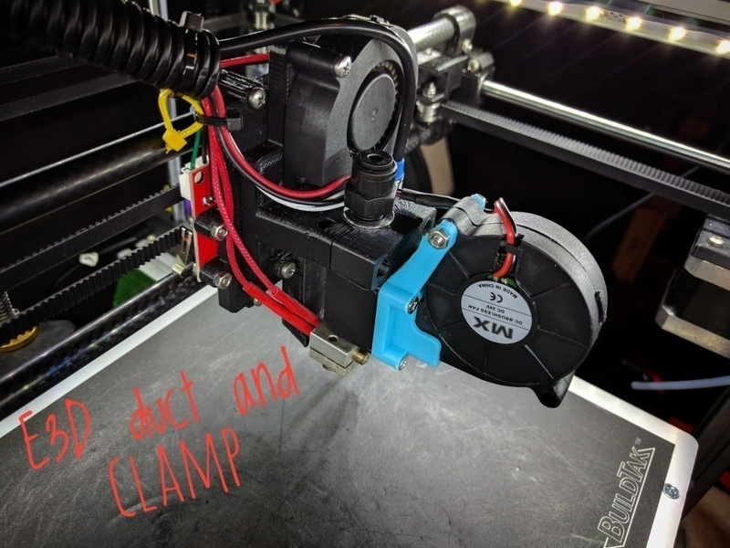 Hypercube E3Dv6 AIO Fan Duct & Clamp