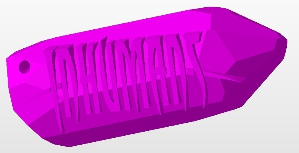 Inhumans Logo on Terrigen Crystal Keychain 3D Print 176488