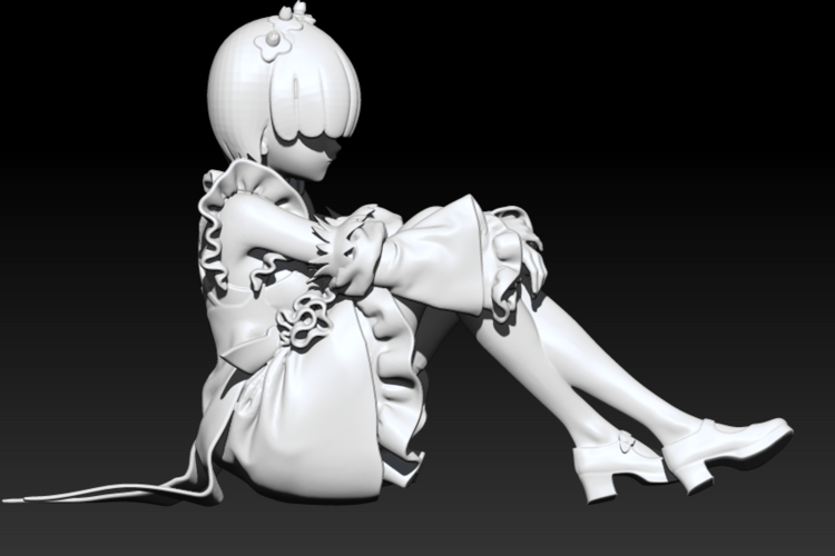 3D Printed Rem Re Zero Sit ver by 김태훈 Pinshape