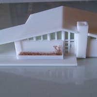 Small Mid Century House Design 1 KIT - N-Scale (1:160) 3D Printing 176737